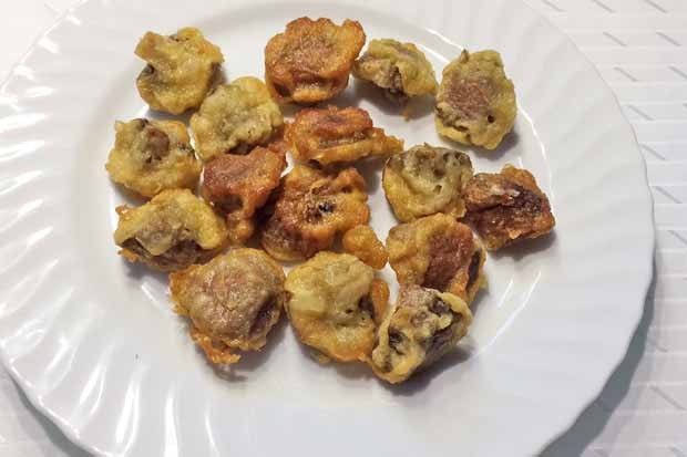 Champignons in Backteig