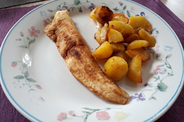Zander serbisch mit Bratkartoffel