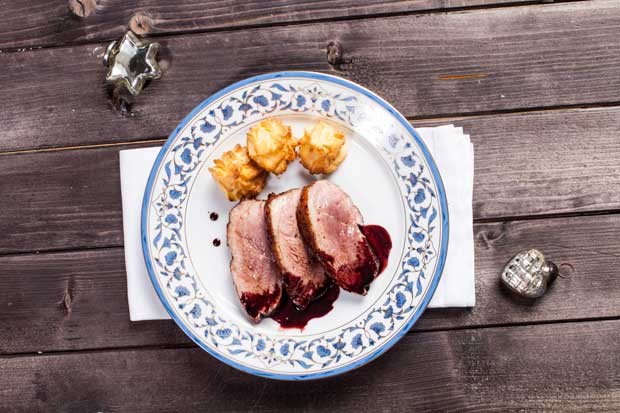 Gebratene Entenbrust mit Prinzessinnenkartoffeln - Rezept