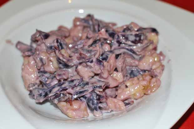 Käsespätzle mit Rotkraut
