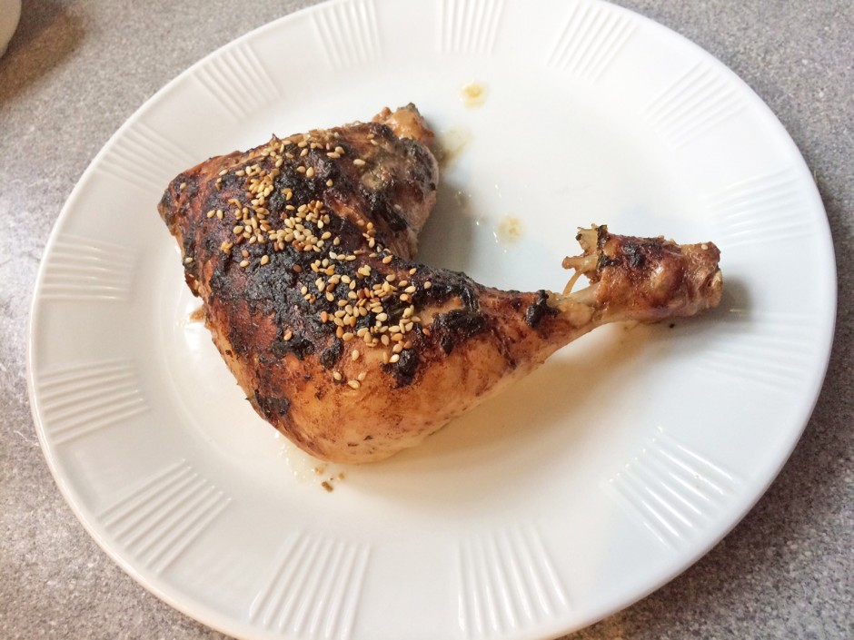 Hühnerkeulen in Sesamkruste - Rezept