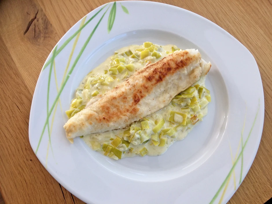 Zander mit Lauchgem&uuml;se