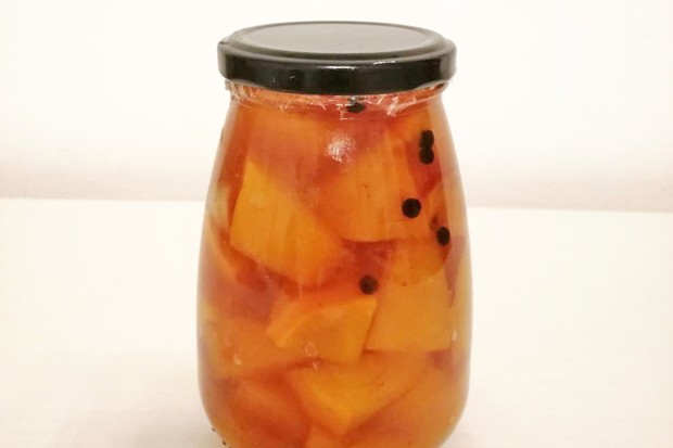 Pikant eingelegte Kürbis