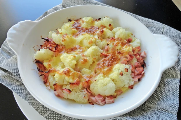 Karfiol mit Schinken