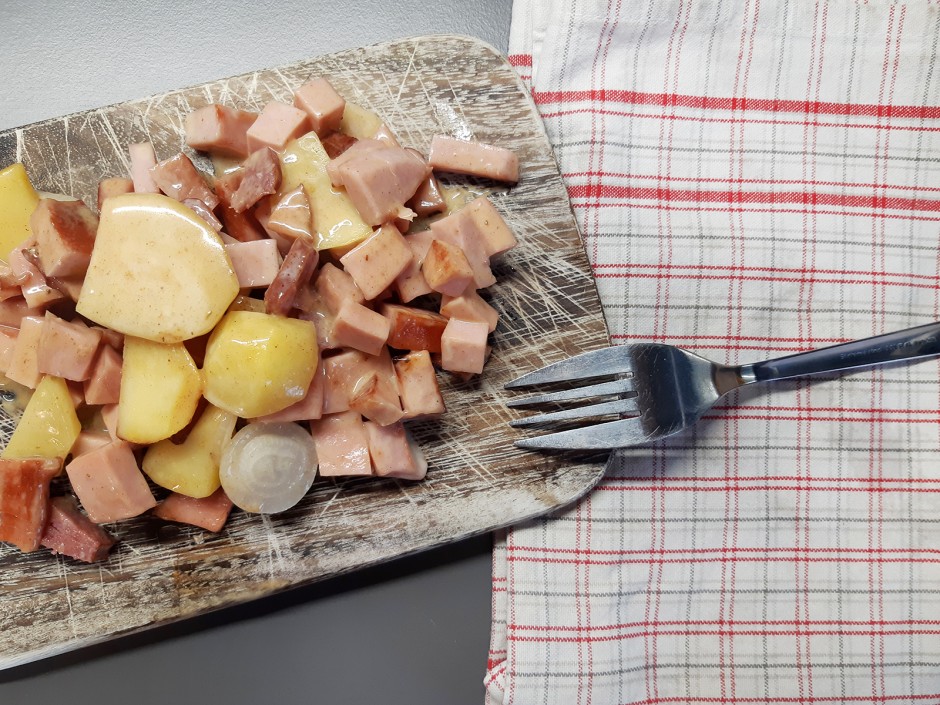 Speck-Leberkäse-Pfanne
