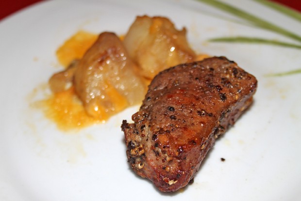 Wildschweinrückensteaks