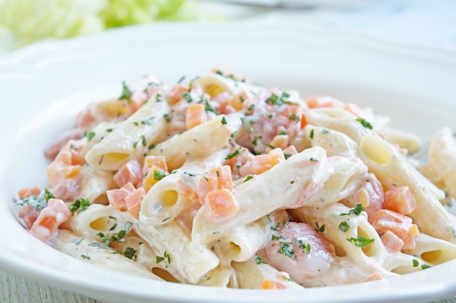 Penne mit Räucherlachs