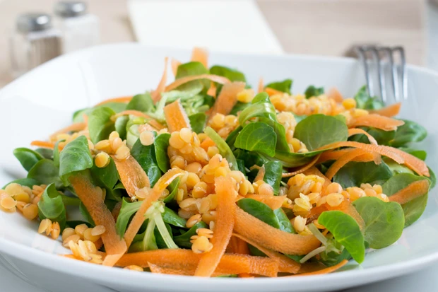Karotten-Linsen-Salat