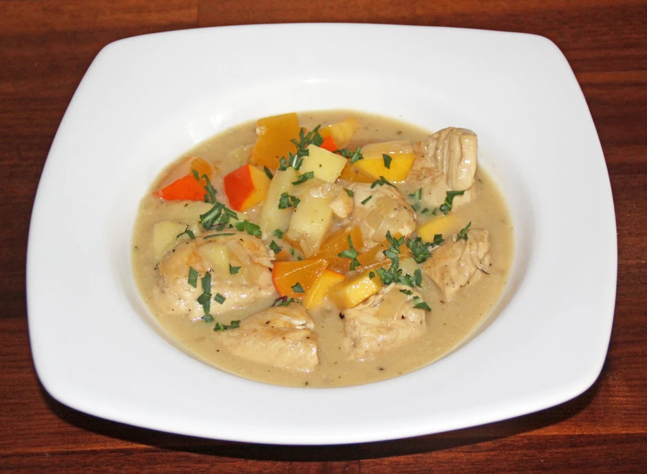 H&uuml;hner-K&uuml;rbis-Ragout