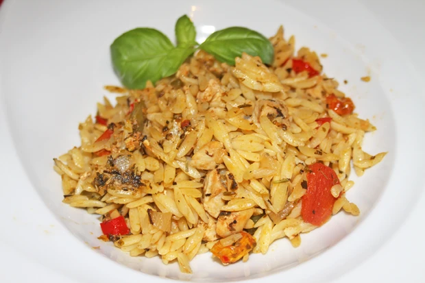 Kritharaki-Pfanne mit H&uuml;hnchen