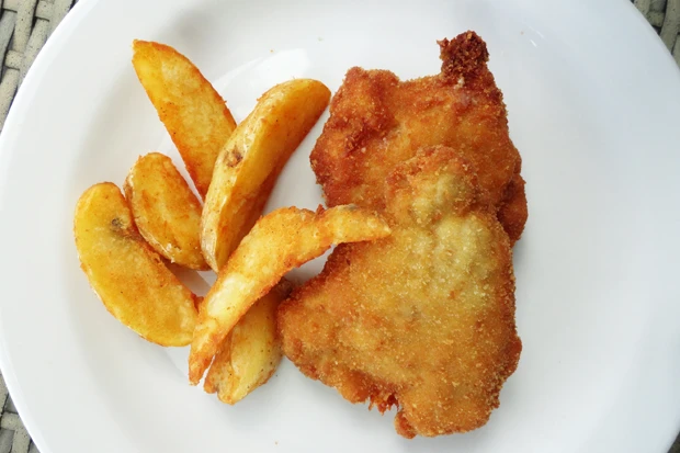 H&uuml;hnerschnitzel aus dem Backofen