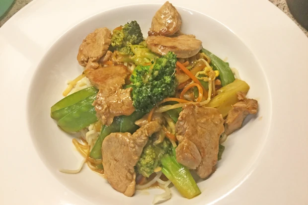 Schweinsfilet mit Gem&uuml;se Asia Style