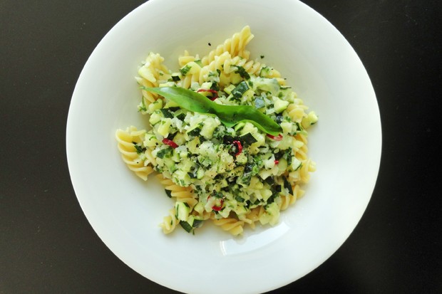 Fusilli mit Zucchini und Bärlauch
