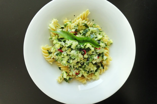 Fusilli mit Zucchini und Bärlauch