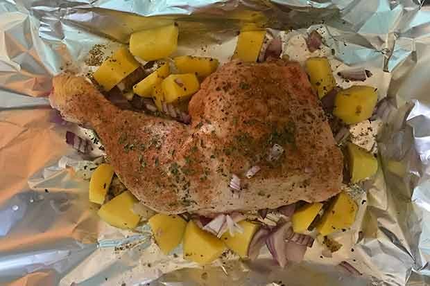 Hühnchen-mediterrane-Art