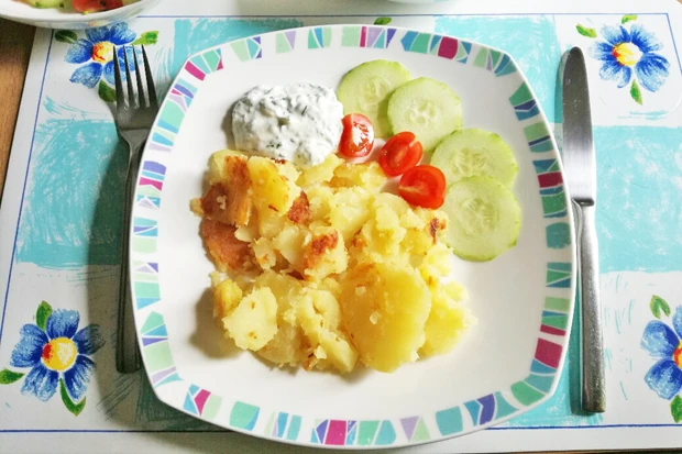 Röstkartoffel mit Schnittlauchsauce