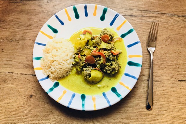 Gemüse-Curry mit Faschierten