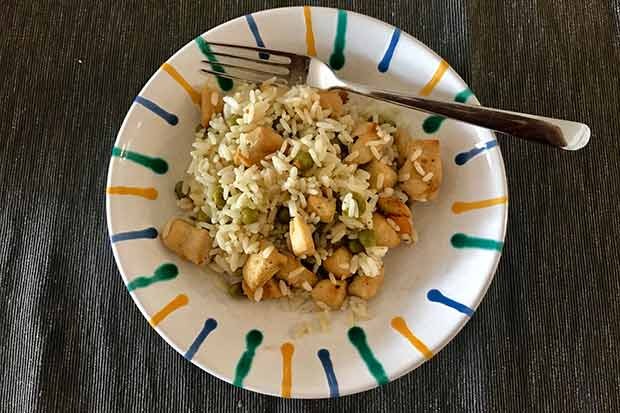 Einfaches Risibisi mit Huhn