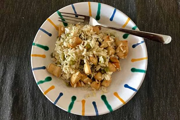 Einfaches Risibisi mit Huhn