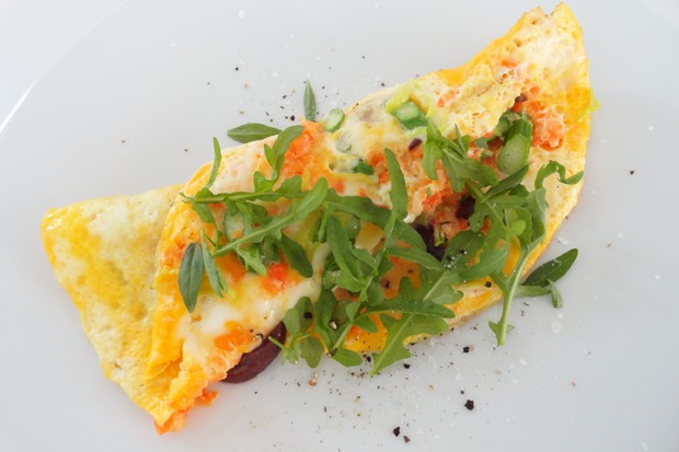 Buntes Karotten-Eieromelette