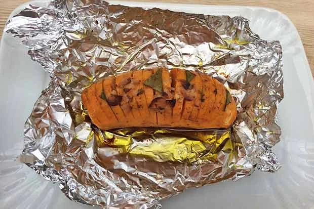 S&uuml;&szlig;kartoffel mit Lorbeer