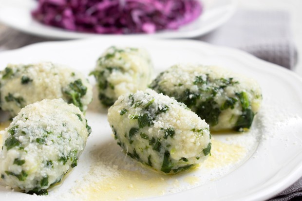 Käse-Spinat-Nocken
