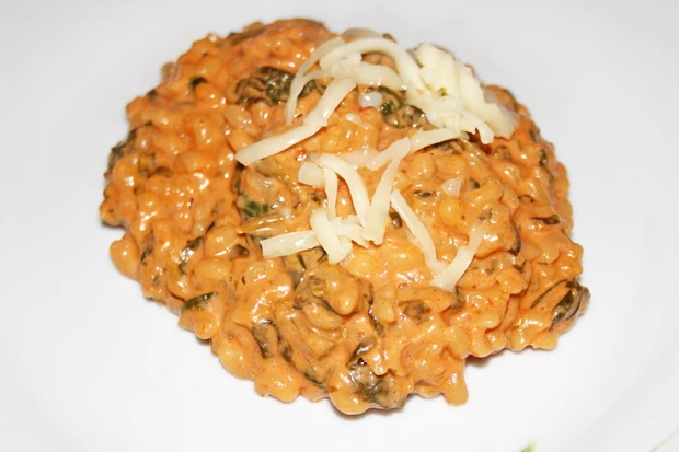 Pastasotto mit Mangold und Ziegenfrischk&auml;se