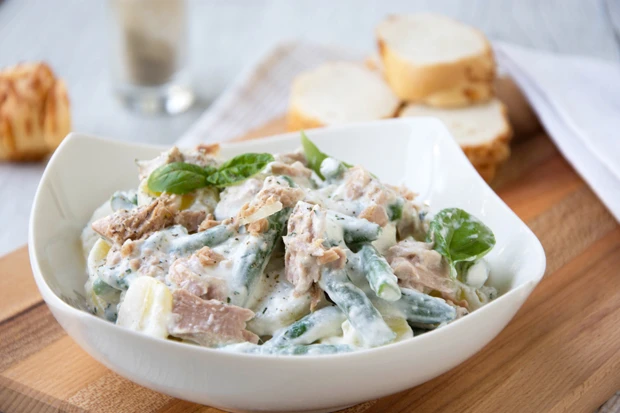 Fisolen-Thunfisch-Salat