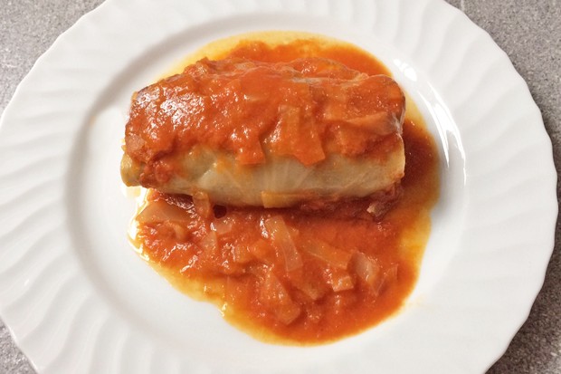 Krautroulade in Paprikasauce