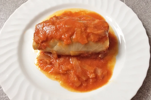 Krautroulade in Paprikasauce