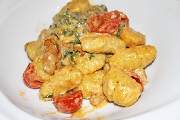 Gnocchi mit Mangold und Eierschwammerl