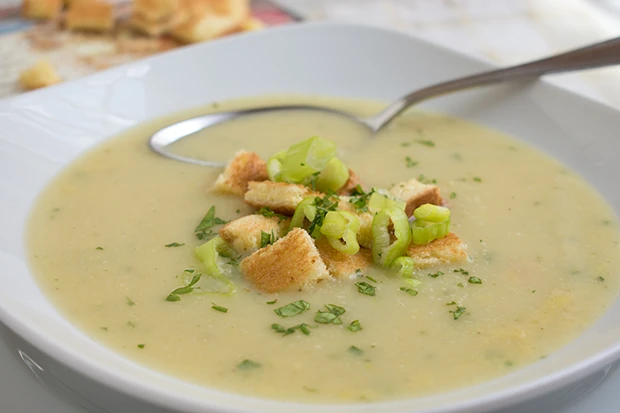Fr&uuml;hlingssuppe mit Jungzwiebel