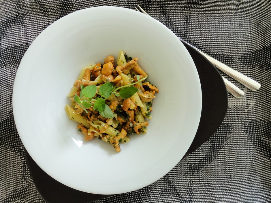 Penne in Eierschwammerlsauce