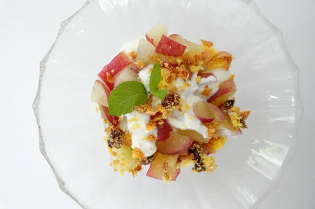 Schnelles Pfirisichdessert