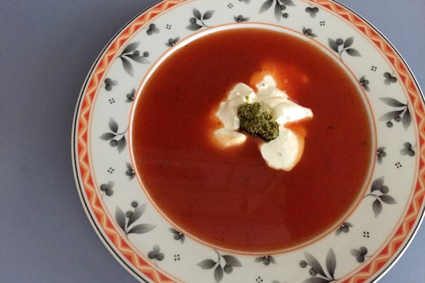 Pikante Tomatencremesuppe