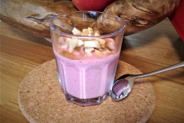 Himbeer-Apfel-Dessert