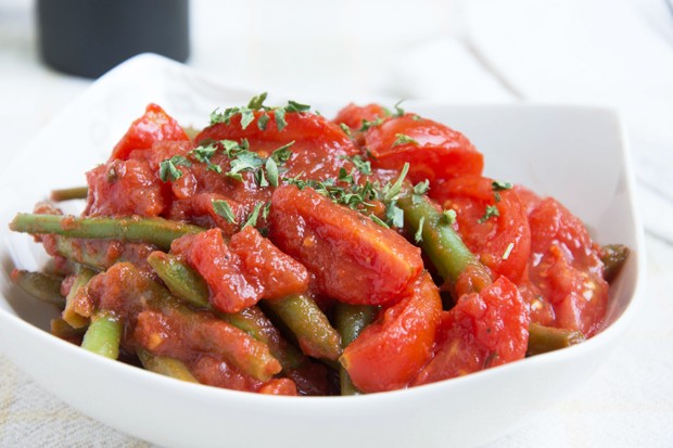 Fisolen-Tomaten-Gemüse