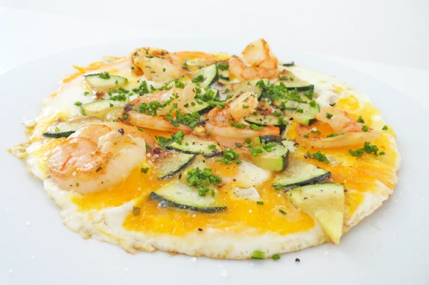 Garnelen-Zucchini-Eieromelette