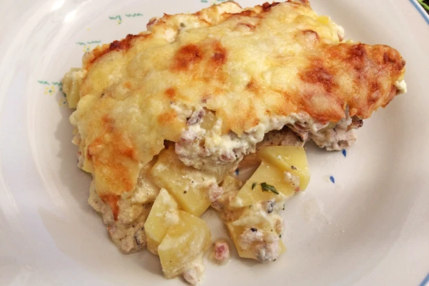 Kartoffel-Putenfleisch Auflauf