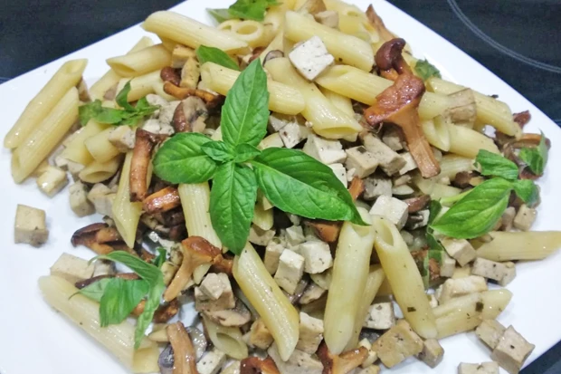 Tofu-Schwammerl-Pasta