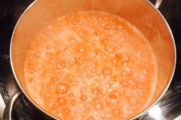 Weiße Trauben Zwetschken Marmelade