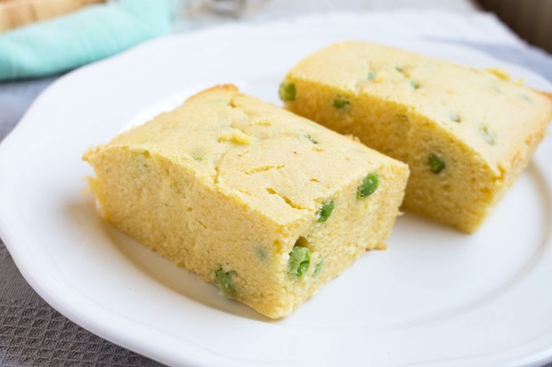 Erbsen-Polenta-Schnitten