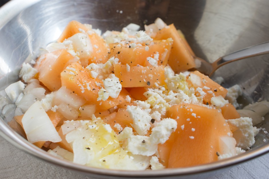 Melonensalat mit Feta