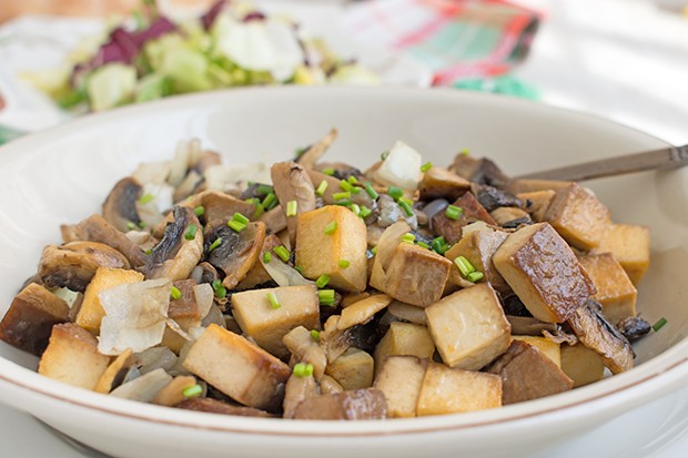 Champignongpfanne mit Tofu - Rezept