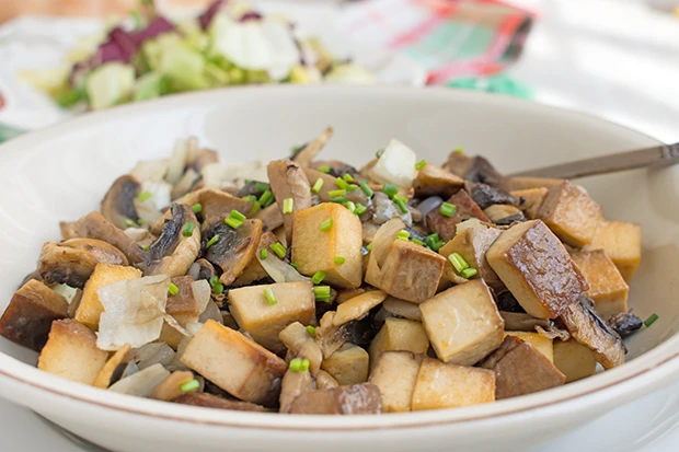 Champignongpfanne mit Tofu