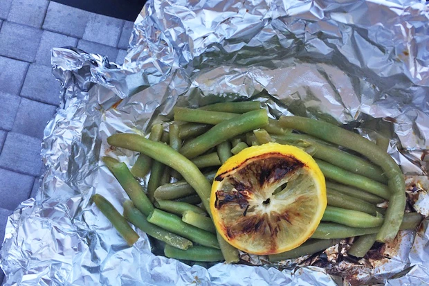 Zitronenfisolen vom Grill