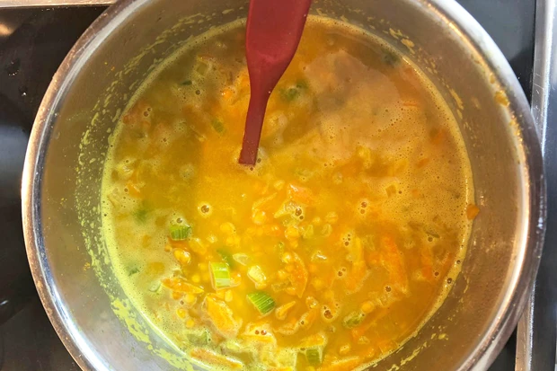 Linsensuppe mit Kokosmilch