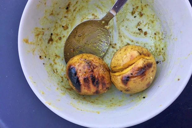 Curryerdäpfel vom Grill