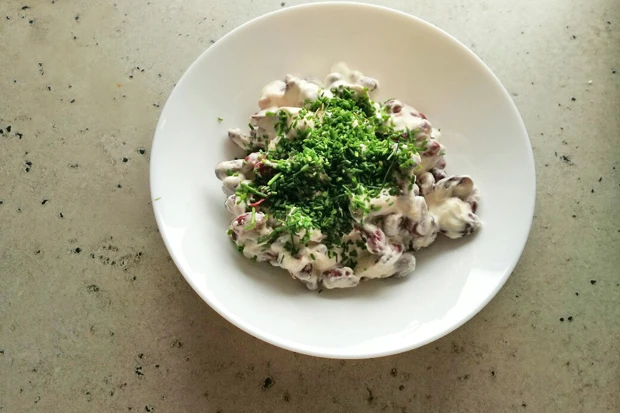 Rote Indianer Bohnen mit Frischk&auml;se