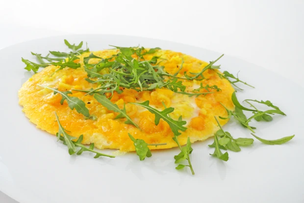 Gelbes Gem&uuml;se-Eieromelette